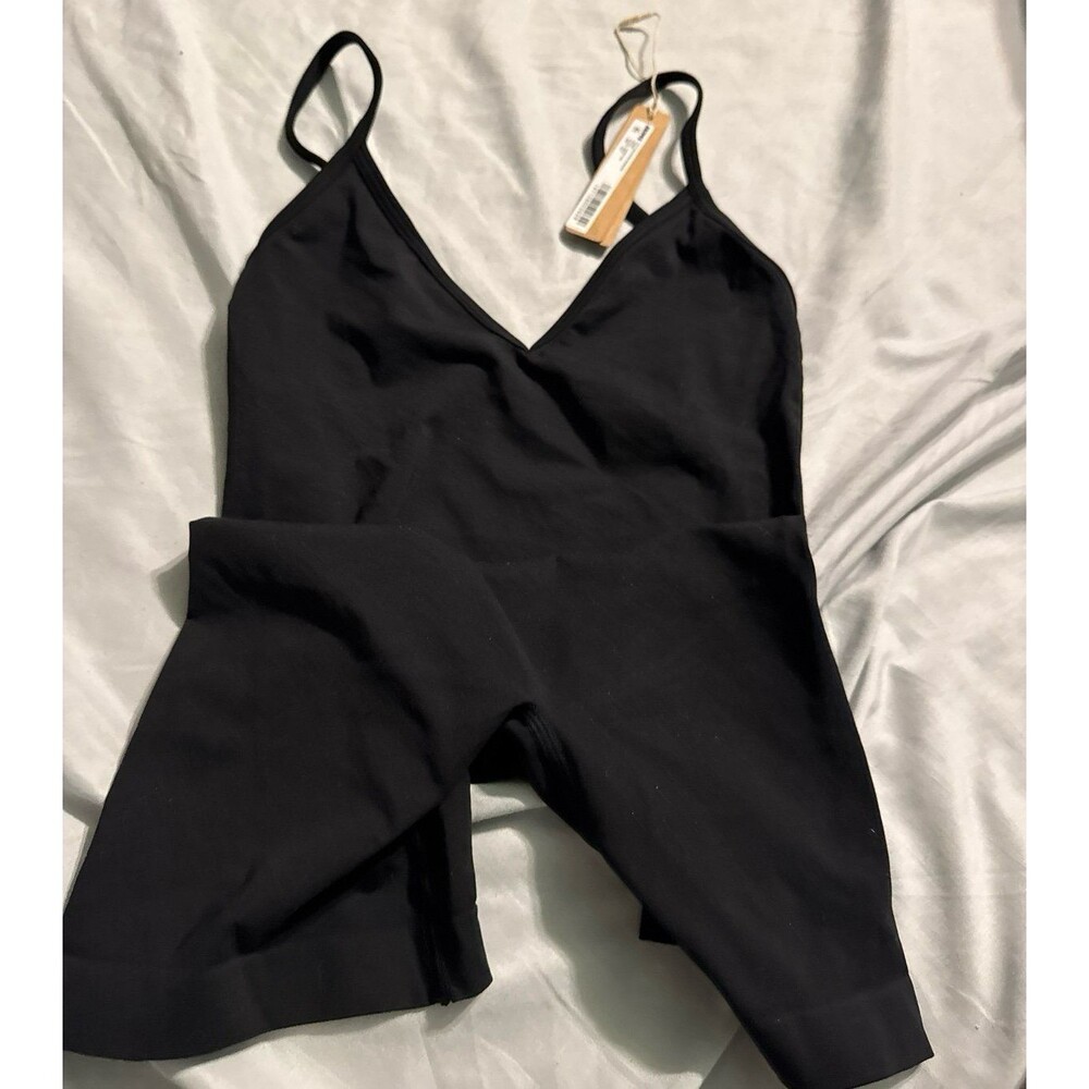 Skims Soft Smoothing Seamless Onesie XXS onyx NWOT - Picture 5 of 5
